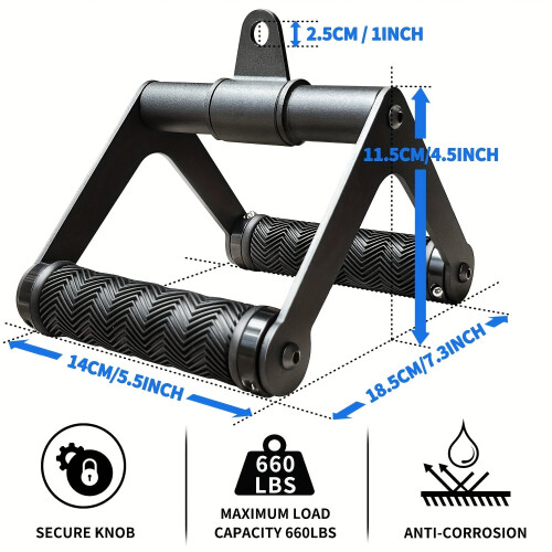 660 lbs Max Load Universal Iron Machine Handle Attachment(Black) 2