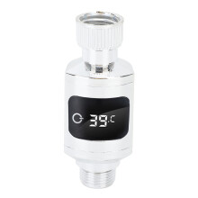 Shower Thermometer Durable Stainless Steel LED Display 1/2 Inch