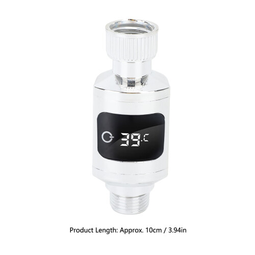 Shower Thermometer Durable Stainless Steel LED Display 1/2 Inch 1