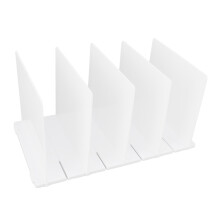 Support de séparateur d'étagère en ABS, 5 panneaux séparateurs