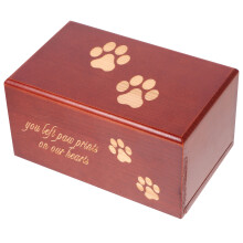 Wood Pet Urn for Dog Cat Ashes Cremation Memorial