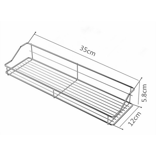 Bathroom Storage -Mounted Hanging Rack Stainless Steel Storage Shelf 1