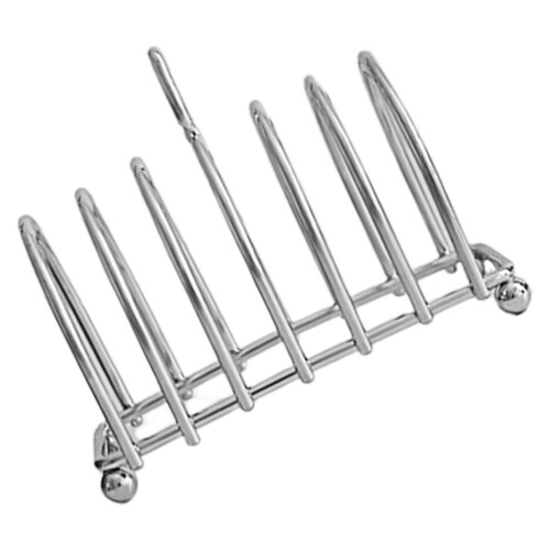 Breakfast Bread Slice Storage Rack Kitchen Countertop Silver 2