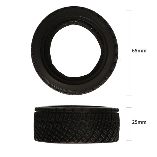 AUSTAR AX-8006 4PCS 65*25MM Rubber Tires for 1/10