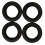 AUSTAR AX-8006 4PCS 65*25MM Rubber Tires for 1/10 8