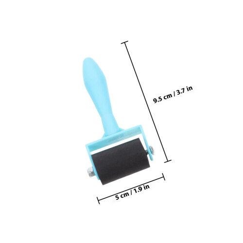 6Pcs Blue Rubber Printmaking Ink Rollers Child-Friendly Art Brayers 1