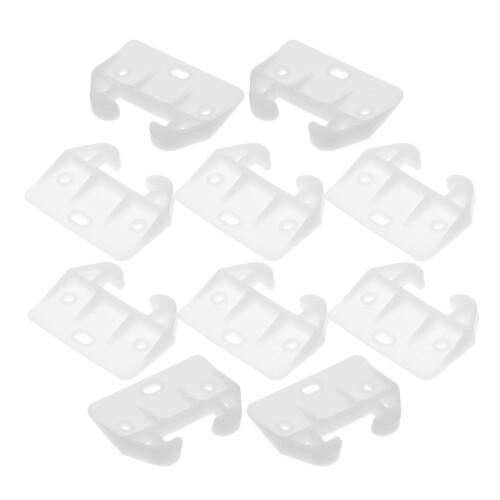 Cabinet Drawer Track Guide Plastic White 10pcs 2