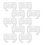 Cabinet Drawer Track Guide Plastic White 10pcs 11