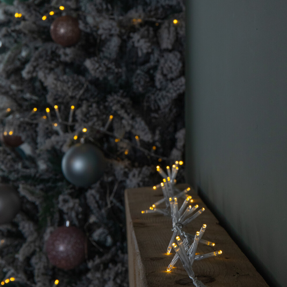 Premier 18.7M 750 Led Treebrights Christmas String Lights With Timer In Warm On Clear Cable White