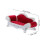 1Stroter Schmuckständer Sofa-Förmig Resin Ring Und Ohr Organizer 3