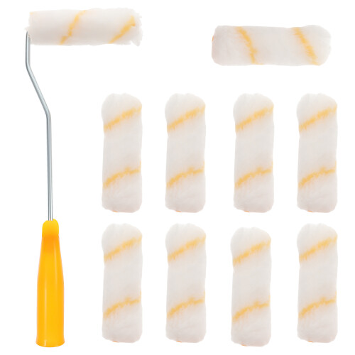 ensemble rouleaux 4 pouces avec brosse pour mur 2
