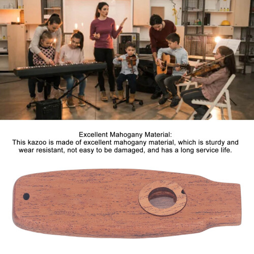Tipo 2 Kazoo in legno di mogano compatto e portatile 2