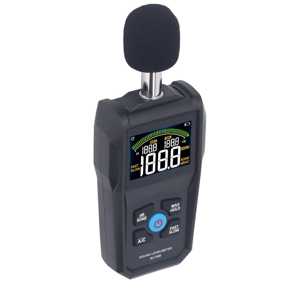 Digital Noise Level Meter 30-130Db, Color Backlight, Compact Size 7661349366726