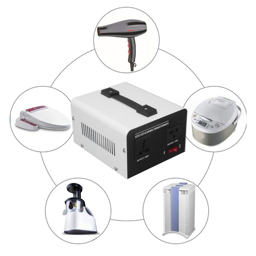 1500W Voltage Converter Transformer, Overload & Overheat Protection 8221349366974