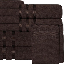 (Brown) Super Soft 10-Piece Towel Bale Set – 550 GSM Absorbent 100% Cotton | 2 Bath, 2 Hand, 4 Face, 2 Glove Towels | Luxury & Quick-Dry Bathroom