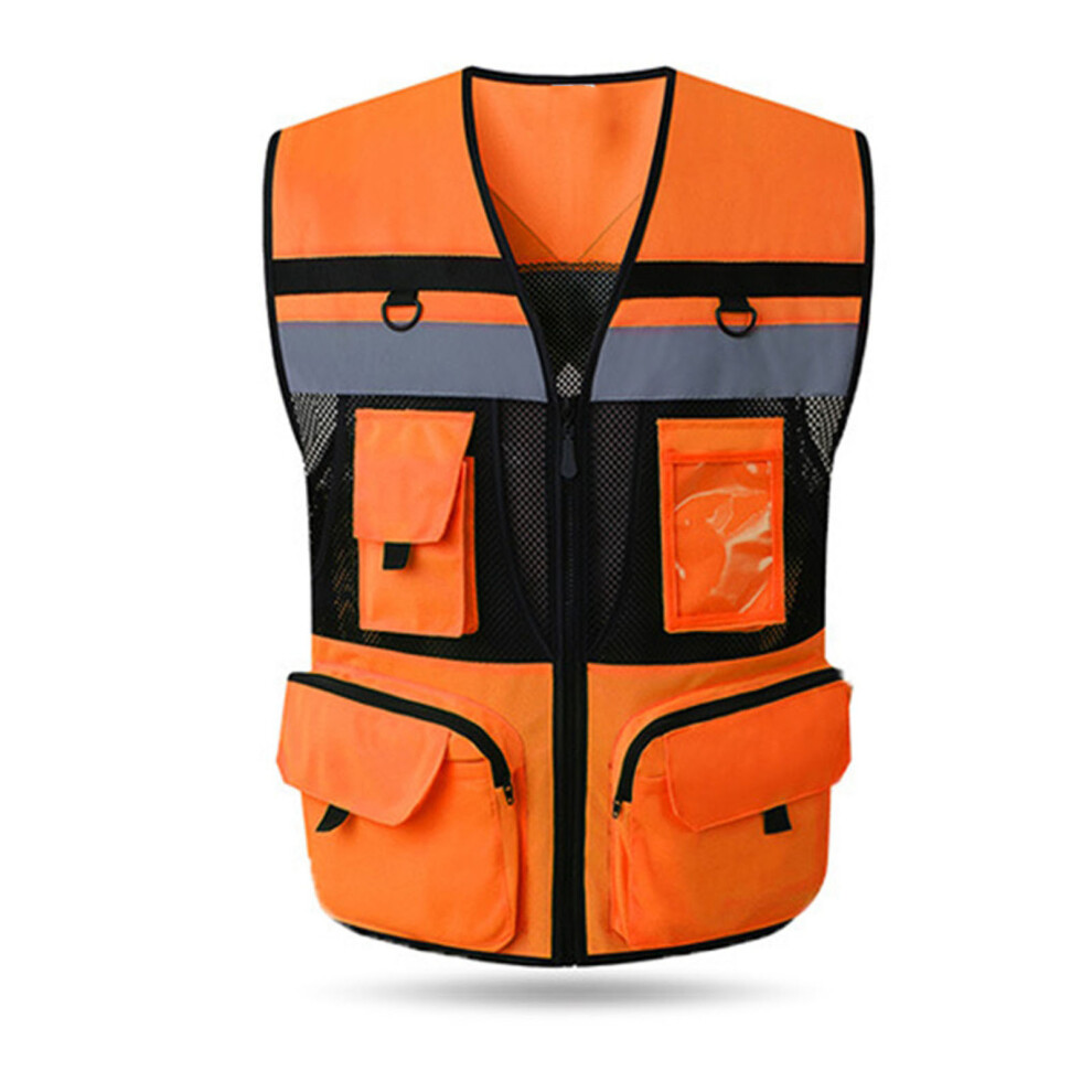 High Visibility Reflective Safety Vest Zip Pocket 8320539250014