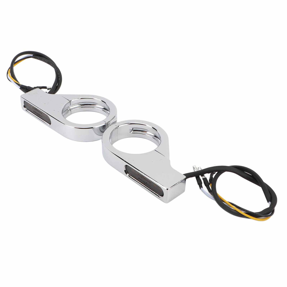 Front Fork Led Turn Signals & Daytime Lights 39-41Mm For Motorcycles Amber/White 4641349370032