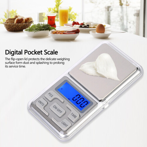 High Accuracy Digital Pocket Scale 0.01g 100g Blue Backlight 2