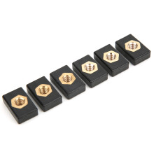 6 Stück Quadrat Kayak Kajak Boot Rack Muttern Set Kunststoff Metall 2,2x1,4x0,7 cm