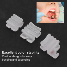 Zahnärztliche kieferorthopädische Keramikbrackets MBT 3 mit Haken, gerade Drahtspangen