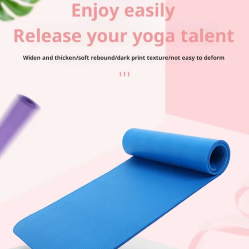 Thickened High Elastic Blue Yoga Mat 2