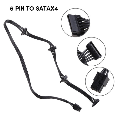 6pin To Satax4 Elbow Black Flat Wire Module Cable For G1G2G3 1