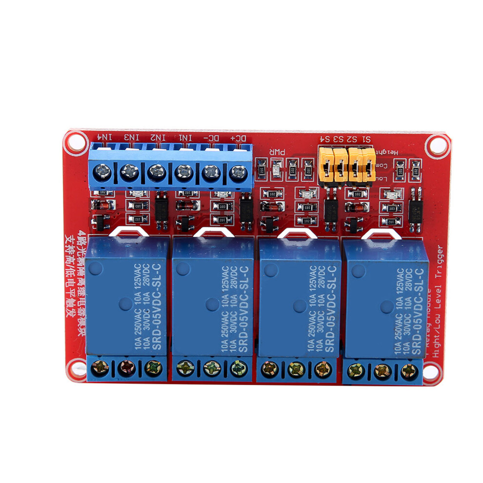 4 Channel Optocoupler Relay Module Board High