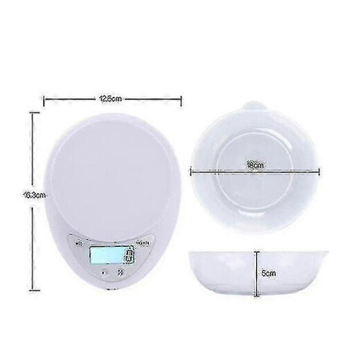 Household Kitchen Scale Electronic Scale, 5kg/1g Platform Scale 1
