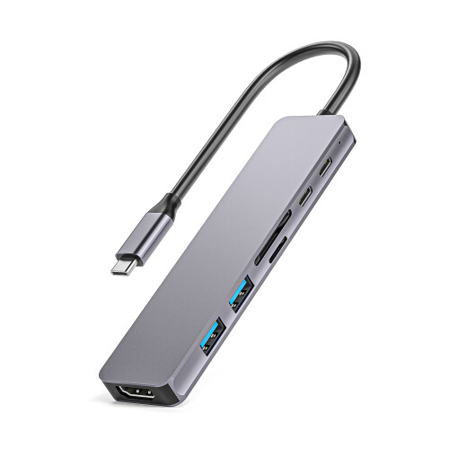 Multi Function Type C Hub Adapter, USB3.0, PD100W Charging for