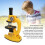 Kit Microscopio Compatto per Bambini 200x-1200x Giallo 2xAA 5