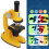 Kit Microscopio Compatto per Bambini 200x-1200x Giallo 2xAA 15