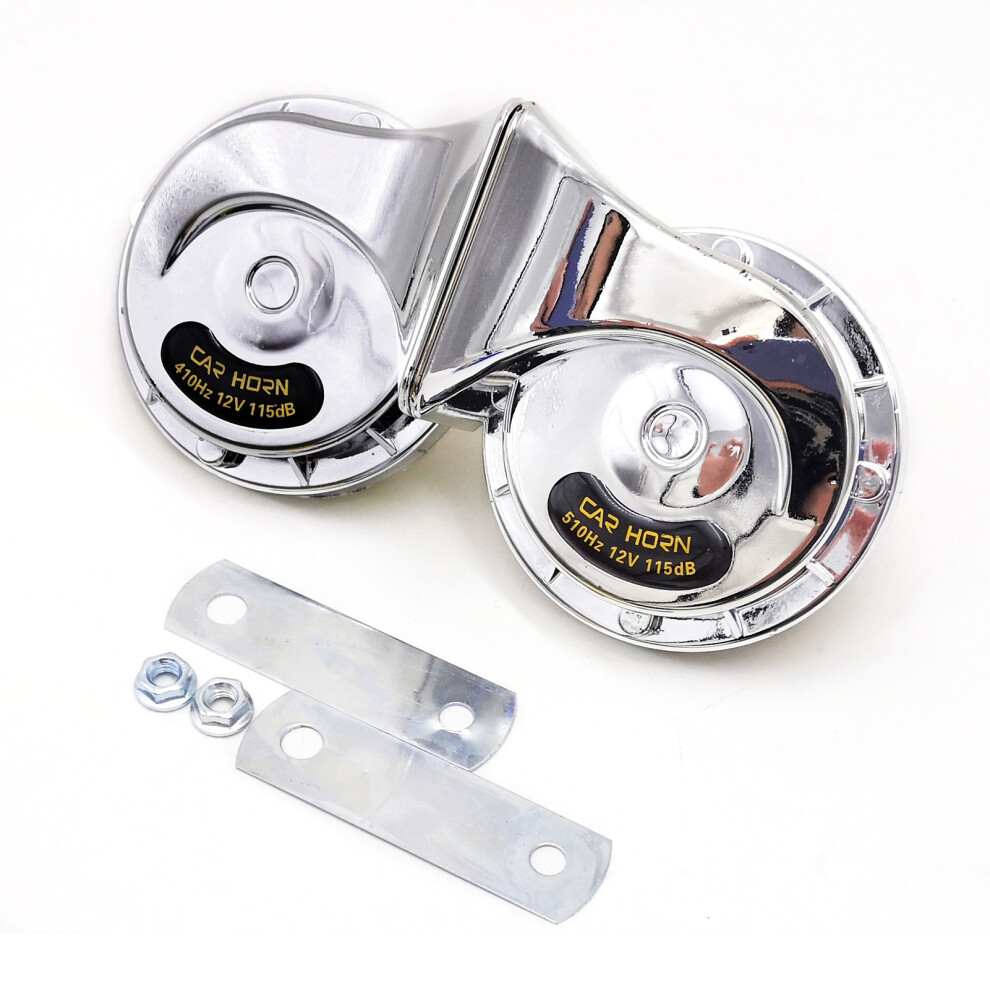 12V 2Pcs Loud Air Electric Snail Horn Dual Tone 8320539252087