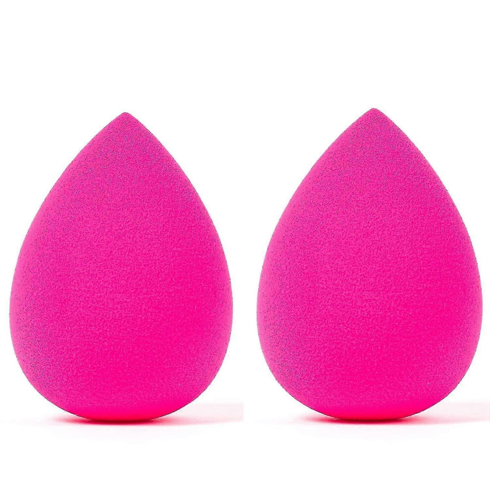 (2Pcs) Beauty Makeup Sponge - Egg Foundation Blending Sponge, Makeup Applicator, Cosmetic Blenders, Wet And Dry Beauty Sponge Pink
