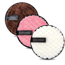 Pack of 3 reusable fiber facial makeup remover pads