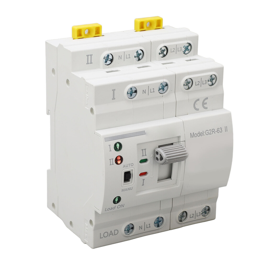 63A Dual Power Auto Transfer Switch Pc Flame Retardant 220Vac 8741349375948