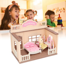 Puppenhaus Spielset für Mädchen 1:12 Mini-Möbel & Zubehör mit Hasenfigur