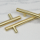 (128mm Handle) Brushed Brass Kitchen Cabinet T-Bar Handles 7