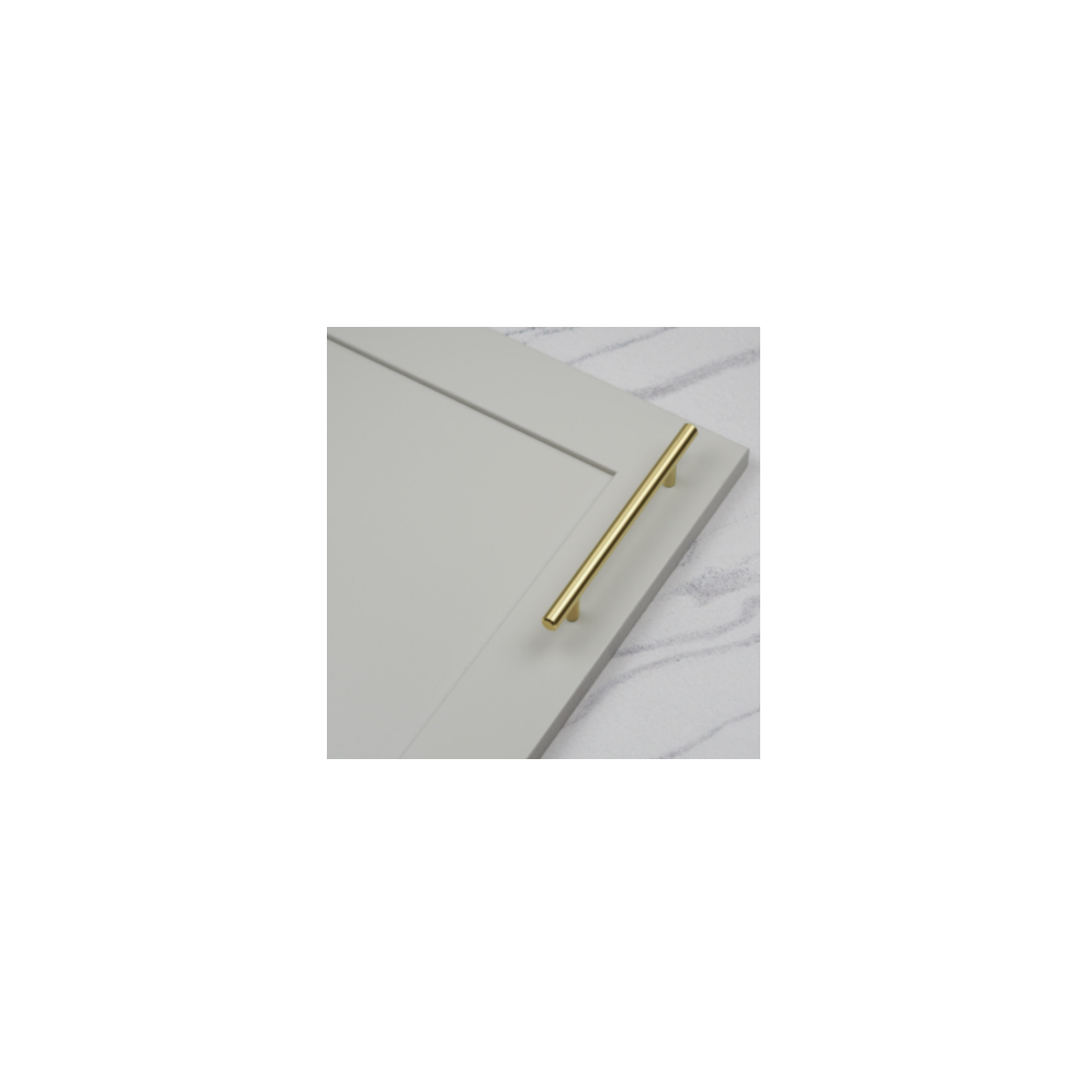 (128Mm Handle) Brushed Brass Kitchen Cabinet T-Bar Handles 5056767303873
