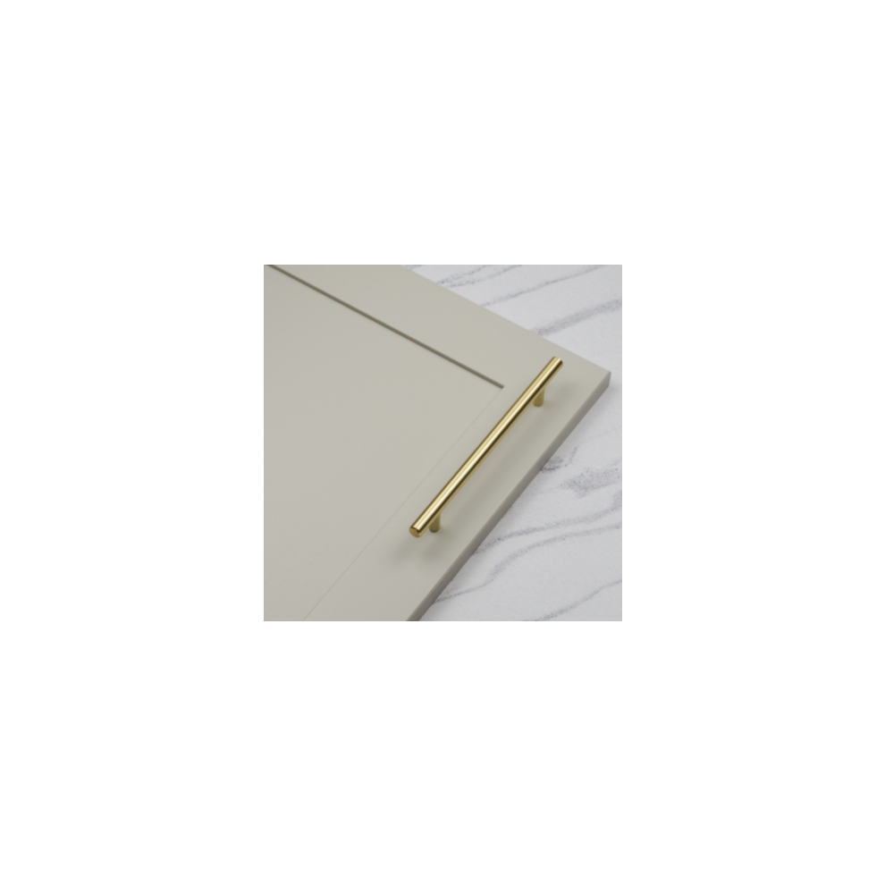 Handle & Home (160Mm Handle) Brushed Brass Kitchen Cabinet T-Bar Handles