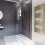NES Home Nes Home Brushed Brass 800mm Wet Room Screen & Support Bar 1