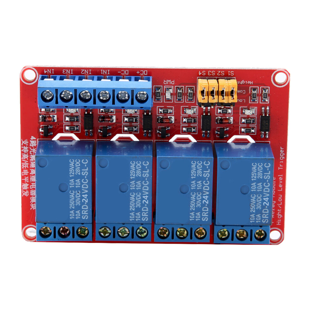 4 Channel Optocoupler Relay Module Board High