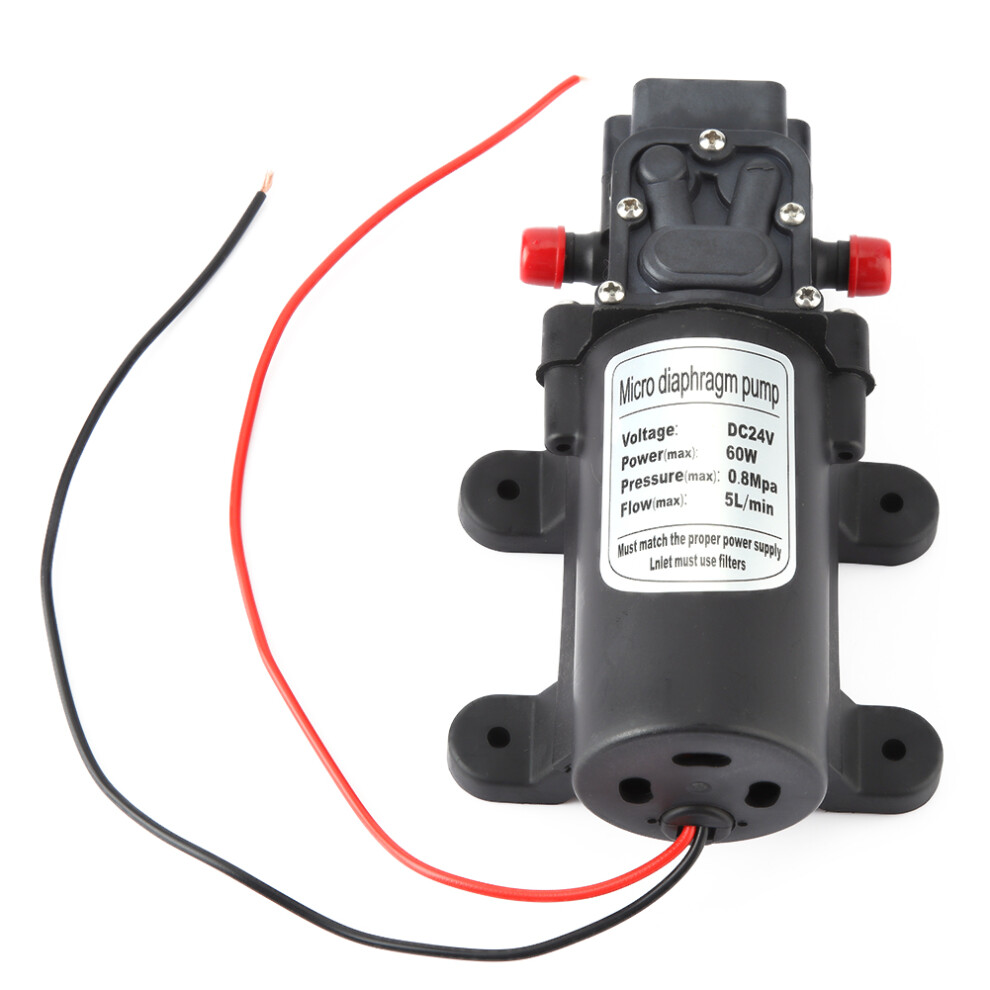 24V 60W Mini Electric Water Pump 5L/m Flow Micro