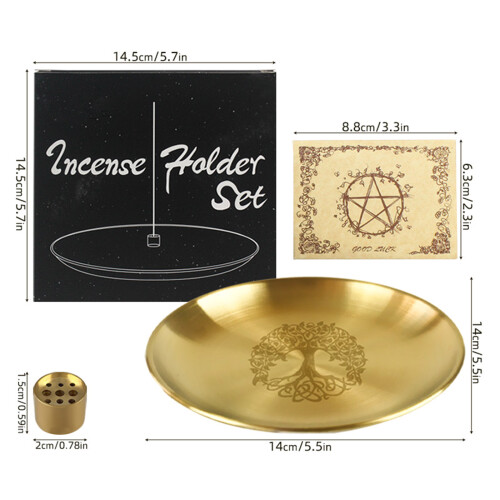 Pagans Ritual Tray Unique Altar Tree Pattern Plate Table Storage 2