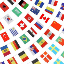 200 Countries String Flag - International Bunting Banners for Party Decorations, Bars, Sports Clubs, School Festivals, Celebrations - 8" x 5", 200 Fla