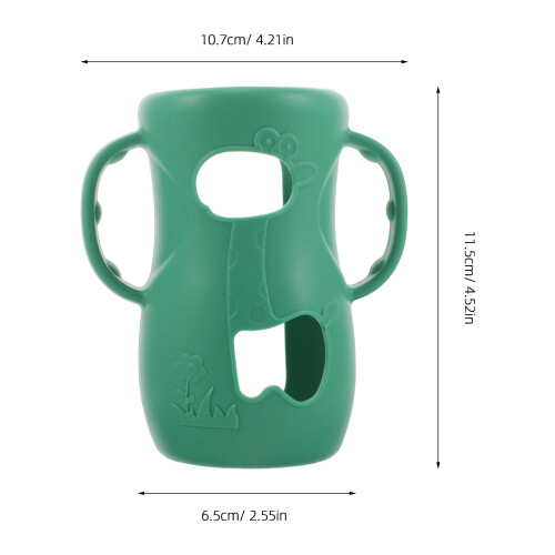 3pcs Silicone Baby Bottle Sleeves with Handles Protective Covers 2