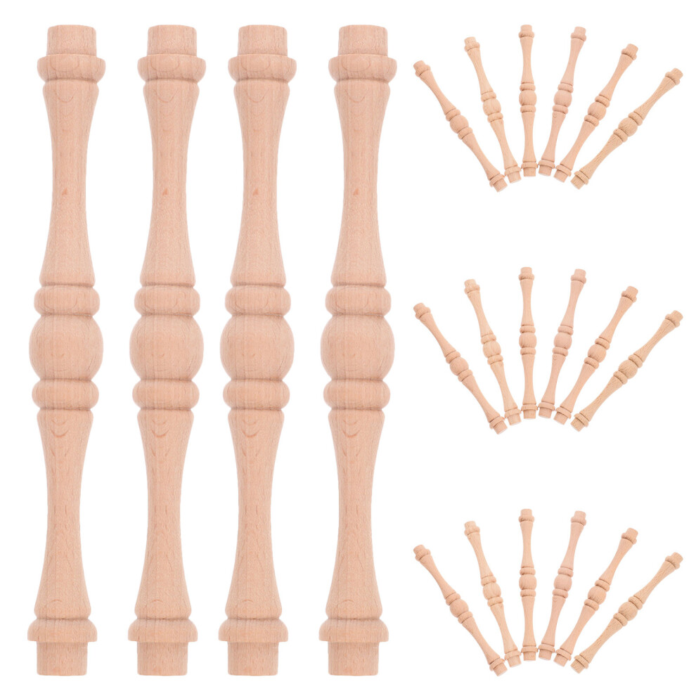 25Pcs Wooden Baluster Spindles For Furniture Cabinet Repair 3063233202808