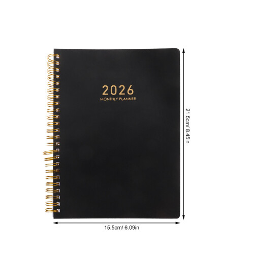 2026 Weekly Planner: Jan-Dec Monthly Calendar Notebook A5 Twin-Wire 2