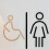 Handicap Restroom Sticker: Accessible Toilet Decal 7