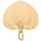 Portable Fan Khaki Bamboo Design For Indoor Summer Use 1pack 1