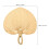 Portable Fan Khaki Bamboo Design For Indoor Summer Use 1pack 2